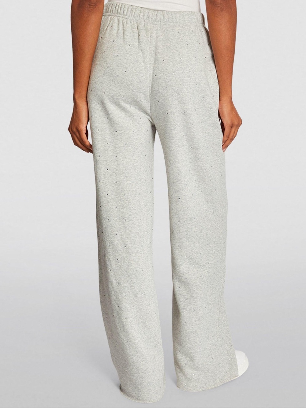 Good American Crystal Embellished Wide Leg Sweatpants in Gray Size M Women’s - Picture 3 of 6